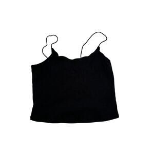 Garage Clothing Ribbed Black Crop Top Size XL